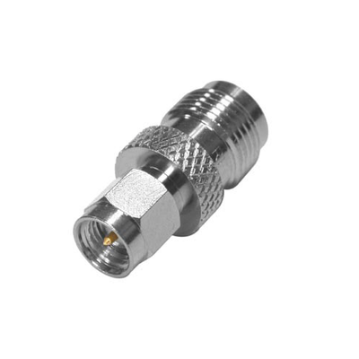 Adaptador en Línea de Conector TNC Hembra a SMA Macho Níquel/ Oro/ Teflón..