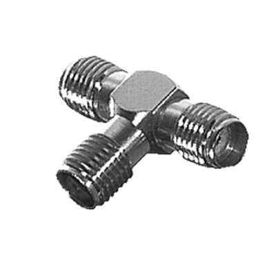 Adaptador en Forma T de Triple Conectores SMA Hembra Níquel/ Oro/ Teflón.