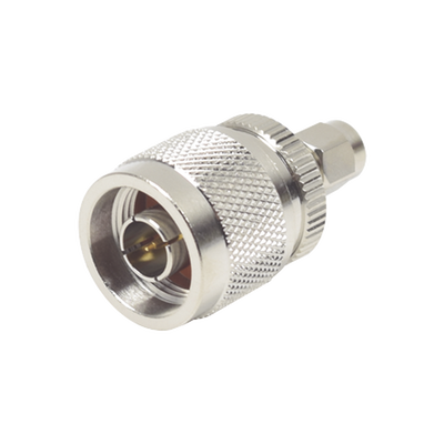 Adaptador en Línea de Conector SMA Macho a N Macho Níquel/ Oro/ Teflón.