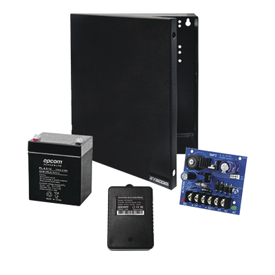 Kit con fuente ALTRONIX con salida de 12 Vcc a 2.5 Amper incluye transformador y batería de 4.5 Amper