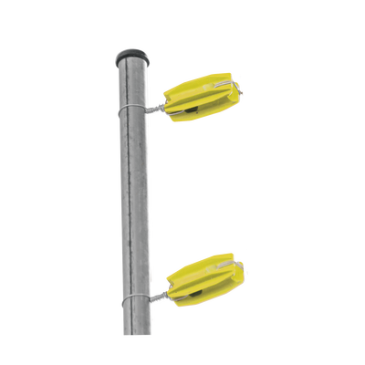 Aislador de color Amarillo para postes de esquina de alta Resistencia con Anti UV de uso en cercos eléctricos