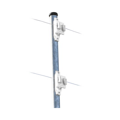Aislador de Paso Blanco reforzado para cercos eléctricos resistente al clima extremoso