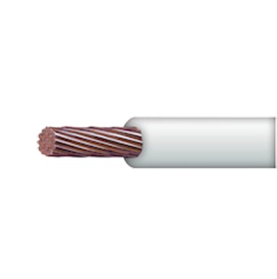 ( SLY305 ) Cable 10 awg color blanco Conductor de cobre suave cableado. Aislamiento de PVC autoextinguible. (Venta por Metro)