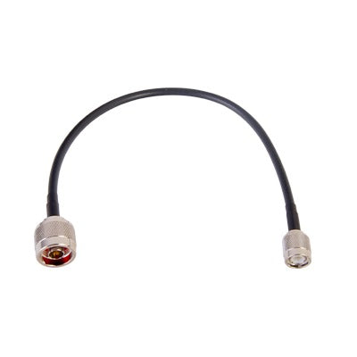 Jumper de 30 cm fabricado con cable RG-58U-SYS conector "N" y conector "TNC" en el otro extremo