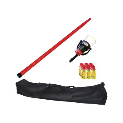 Kit De Prueba De Detectores De Humo Incluye Pértiga Telescópica SOLO-100 4.6m Dispensador SOLO-330 4" 12 Latas De Humo M8 y Bolsa De Transporte SOLO-604