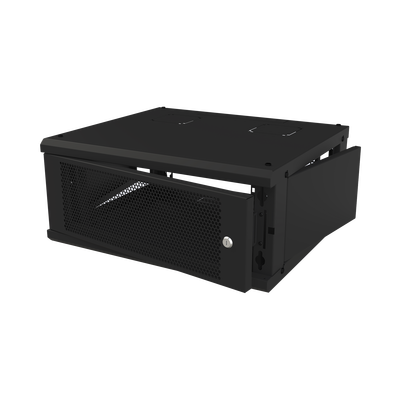 Gabinete de Pared Fijo Con 4 Unidades de Rack de 19 in Fabricado en Acero Puerta Perforada.