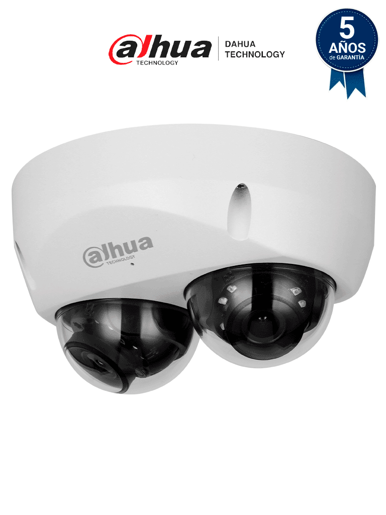 DAHUA IPC-HDBW5441F-AS-E2 Cámara IP Domo de 4 MP con lente de 2.8mm y ángulo de 95° ideal para multivisión. Ofrece IR de 30m tecnología WizMind detección facial protección perimetral Starlight PoE WDR H.265+ IP67 IK10 micrófono y E/S de a