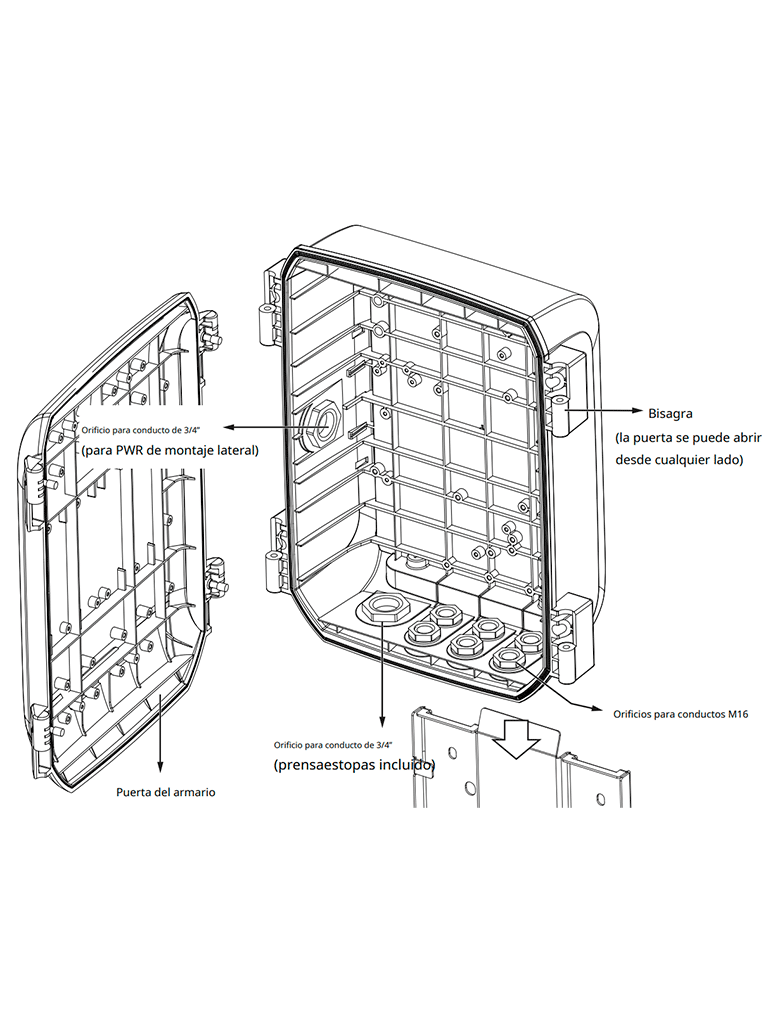 VIVOTEK AWIHB1040EXT - Switch PoE Industrial 8 puertos PoE Administrable 2 puertos PoE GbE 90W 6 puertos GbE 30W 2 puertos GbE SFP 300W Totales Modo PoE Extendido hasta 250 mts 20Gbps VLAN. Incluye gabinete para Exterior IP66 Antivandalico
