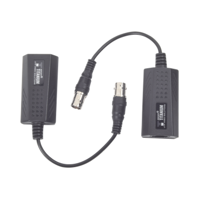 Kit EXTENSOR IP por cable CABLE COAXIAL para distancias de HASTA 200 m / REUTILIZA EL CABLEADO EXISTENTE PARA CONECTAR CÁMARAS IP / No Requiere Energía / Transmisión en Tiempo Real / Protección Contra Sobretensiones Incorporada