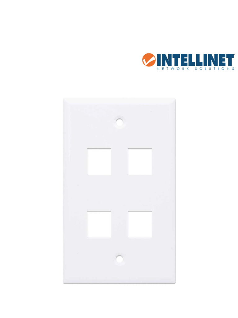 INTELLINET 163316 Tapa para caja Montaje al ras 4 salidas blanco