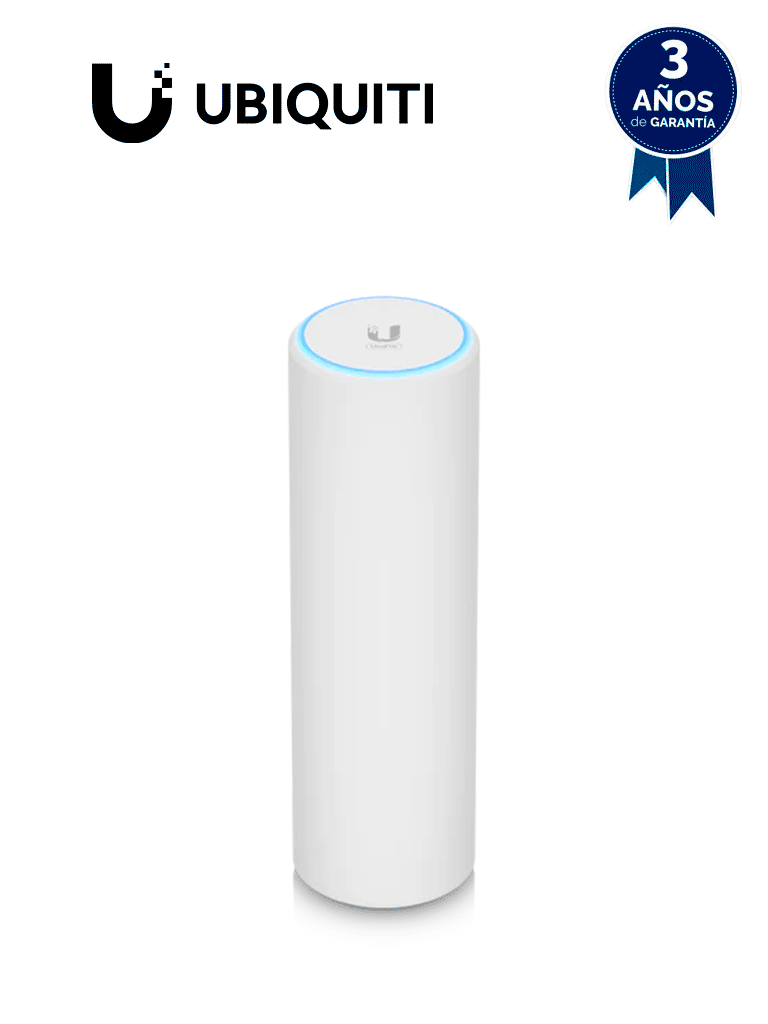 UBIQUITI U6-MESH - Punto de acceso WiFi 6 PRO MU-MIMO 4x4 dual band 802.11ax para interior y exterior con velocidad de hasta 4.8Gbps en 5GHz tecnología Mesh sin Zonas Muertas Wifi 300 clientes IPX5 Portal (Montaje Poste Incluido)