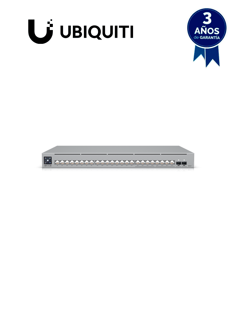 UBIQUITI USW-PRO-MAX-24-POE - UniFi switch de 24 puertos (8 puertos POE++ 2.5 GbE y 16 puertos GbE POE+) 2 puertos SFP+ 10G 400W pantalla táctil. #switch
