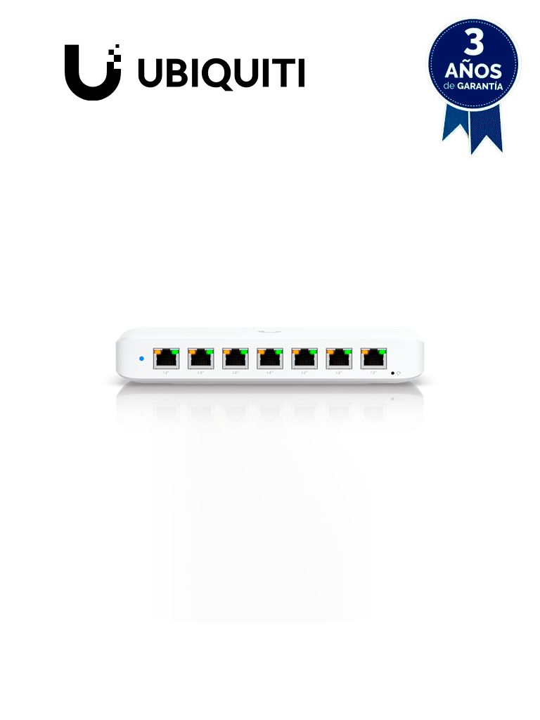UBIQUITI USW-ULTRA - UniFi Switch Ultra Capa 2 42W POE (1 puerto POE++ de entrada 7 puertos POE+ de salida ) No incluye adaptador de corriente alterna.