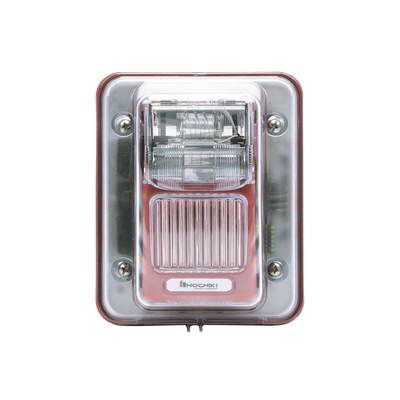 Sirena Estrobo Para Intemperie Montaje en Muro Color Rojo (0500-05860)