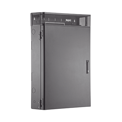Gabinete de Montaje en Pared TrueEdge™ Con 3 UR para Equipo Activo y 3 UR para Paneles de Parcheo Fabricado en Acero Color Negro