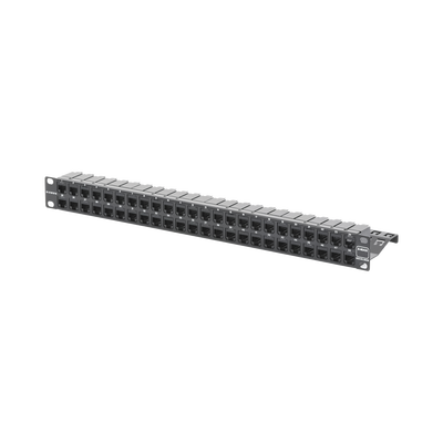 Patch Panel Z-MAX de 48 puertos Blindado Precargado con Jacks Categoría 6A Plano 1UR