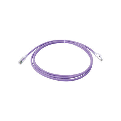 Patch Cord Z-MAX Cat6A S/FTP CM/LS0H 7ft Color Violeta Versión Bulk