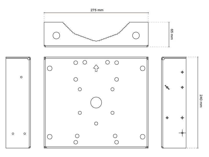 VIVOTEK AM-315 -Soporte para montaje en poste 100~230mm de diametro