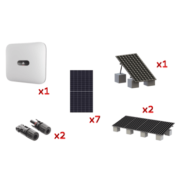 Kit Solar Interconexion / 4 kW 220Vca / Inversor HUAWEI/ Montaje Incluido