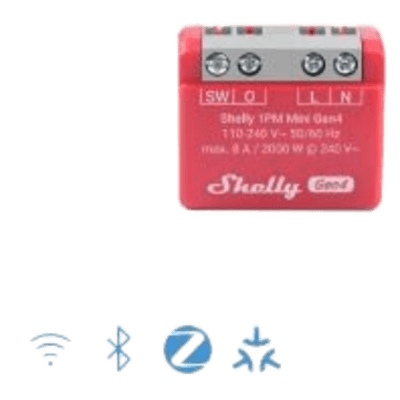 Mini Interruptor inteligente Wi-Fi 2.4 / medición de consumo /1 canal 8A 110-240 / compatible con asistentes de voz