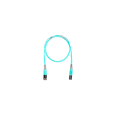Jumper de Fibra Optica Multimodo 50/125 OM4 LC-SC Duplex LSZH Color Aqua 6 Metros
