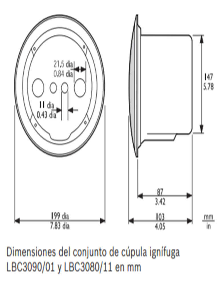 BOSCH M_LBC308011- CUPULA DE INCENDIO COLOR BLANCO