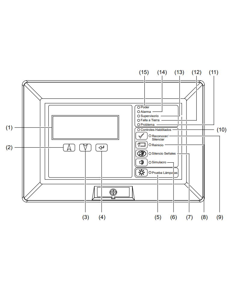KIDDE F_KRLCDCSP - Anunciador Remoto LCD en Español / Controles Comunes