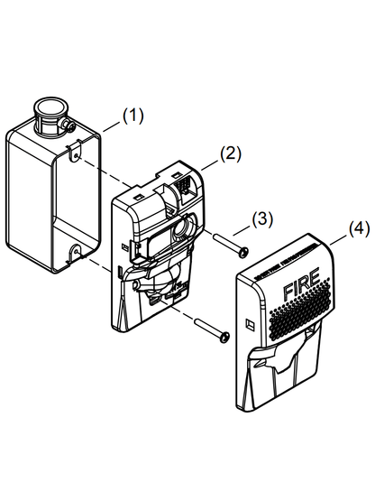 KIDDE F_EG1AVRF - Sirena Estroboscópica Compacta / 15-75 DC / Roja / Logo FIRE