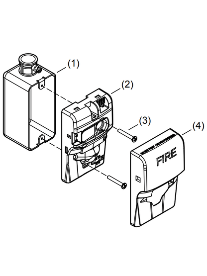 KIDDE F_EG1VRF - Luz Estroboscópica Compacta / 15-75 DC / Roja / Logo FIRE
