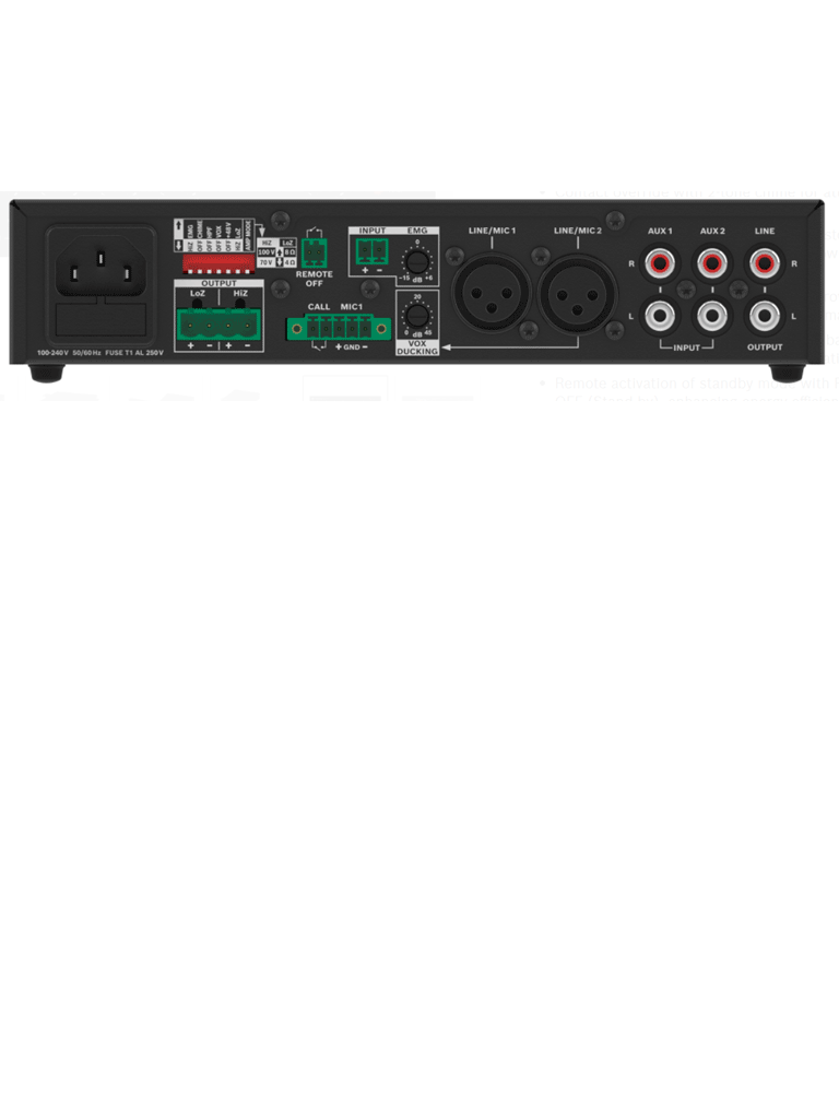 BOSCH M_U601MUS - Amplificador Mixer 60W / 1 Canal / US