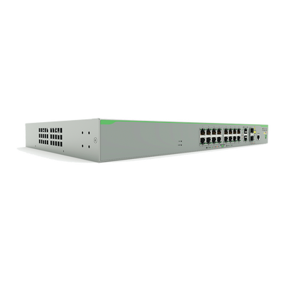 Switch PoE+ Administrable CentreCOM FS980M  Capa 3 de 16 Puertos 10/100 Mbps + 2 puertos RJ45 Gigabit/SFP Combo  250W