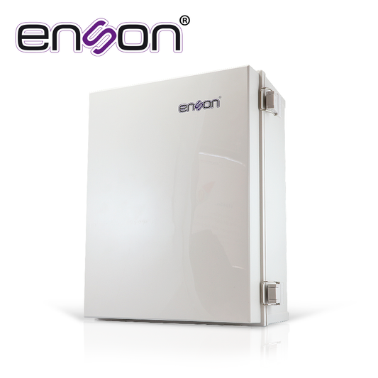 GABINETE TIPO NEMA ENSON ENS-PCE3040 DE POLYESTER 400X300X180MM IP66 / NEMA4 IDEAL PARA INSTALACION Y RESGUARDO DE EQUIPOS ELECTRONICOS EN INTEMPERIE