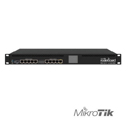 RUTEADOR MIKROTIK  RB3011UIAS-RM  CPU 2 NÚCLEOS  10 GIGA  1 SFP  LICENCIA 5  MONTAJE PARA RACK. 