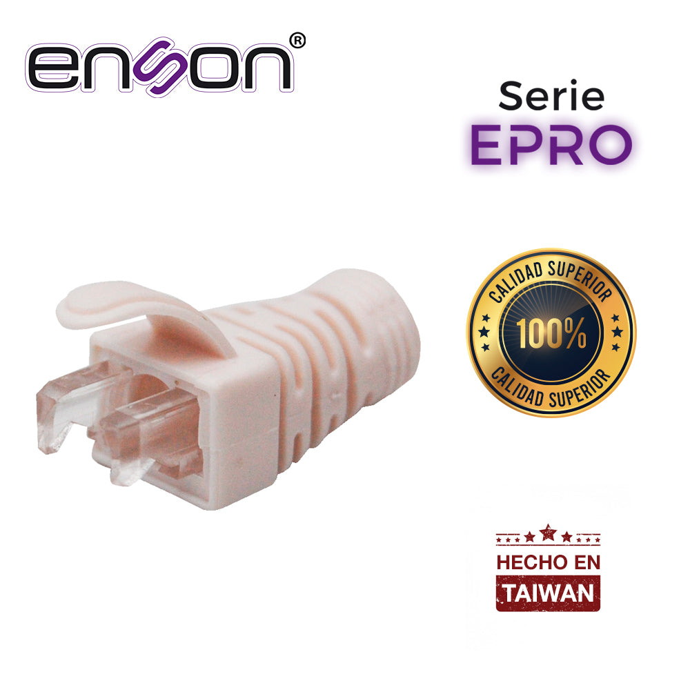 BOTA PARA CABLE UTP ENSON EPRO-BOOT-WH COLOR BLANCO IDEAL PARA EL TERMINADO Y CUIDADO DEL REMATADO  COMPATIBLE CON CAT5E/6/6A Y CON PLUGS ENSON EPRO-PLUG