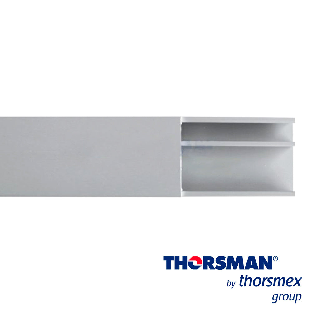 Canaleta Aluminio L&iacute;nea X Thorsman DX10040.00   Canaleta Aluminio L&iacute;nea X  se distinguen por su elegancia  funcionalidad y gran capacidad para instalaciones el&eacute;ctricas y de cableado estructurado. Es ideal para instalaciones en ho