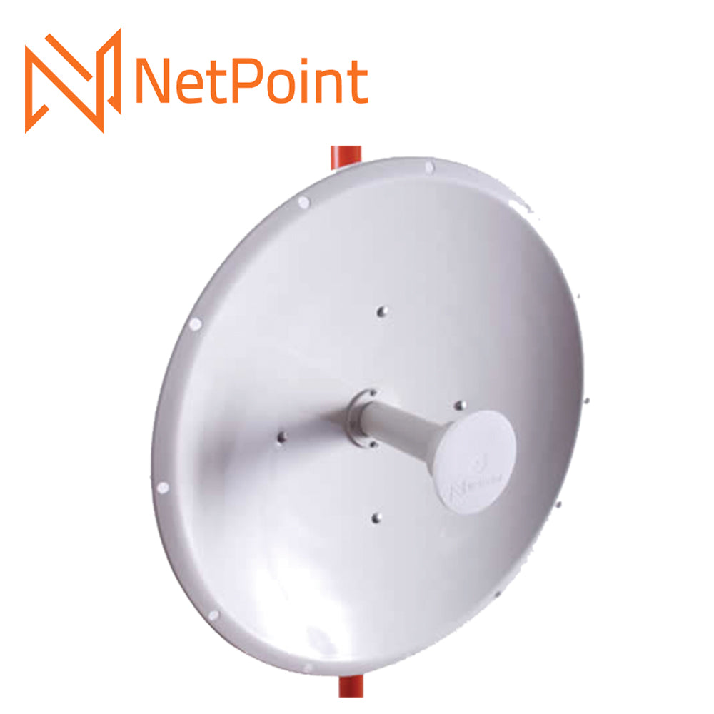 ANTENA PARABÓLICA DIRECCIONAL NETPOINT NP-3 4.9-6.2 GHZ 37 DB  120CM DE DIÁMETRO PTP