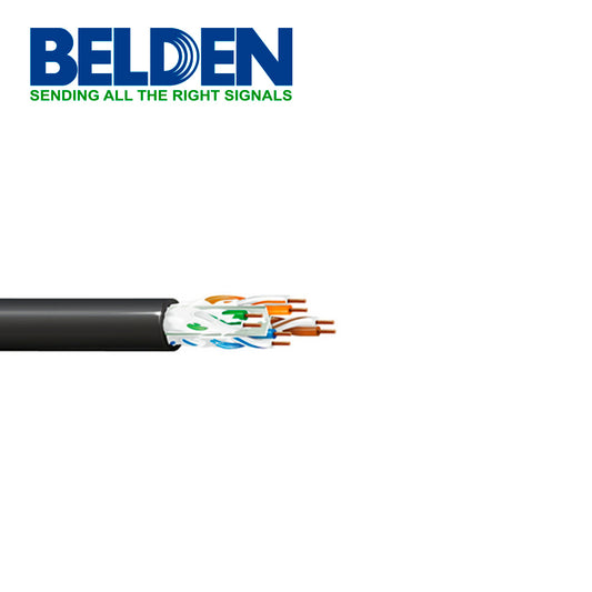 CABLE OSP UTP CAT6 BELDEN OSP6U 0101000 / EXTERIOR / NEGRO / 350MHZ / 4 PARES / 24 AWG / FORRO POLIETILENO / BOBINA / 1 000 PIES 305 METROS