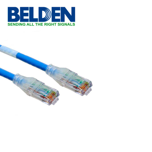 PATCH CORD DIAMETRO REDUCIDO UTP CAT6A BELDEN CAD1106004 / INTERIOR / AZUL / 4 PARES / 28 AWG / FORRO PVC / CMR / 4 PIES 1.2 METROS