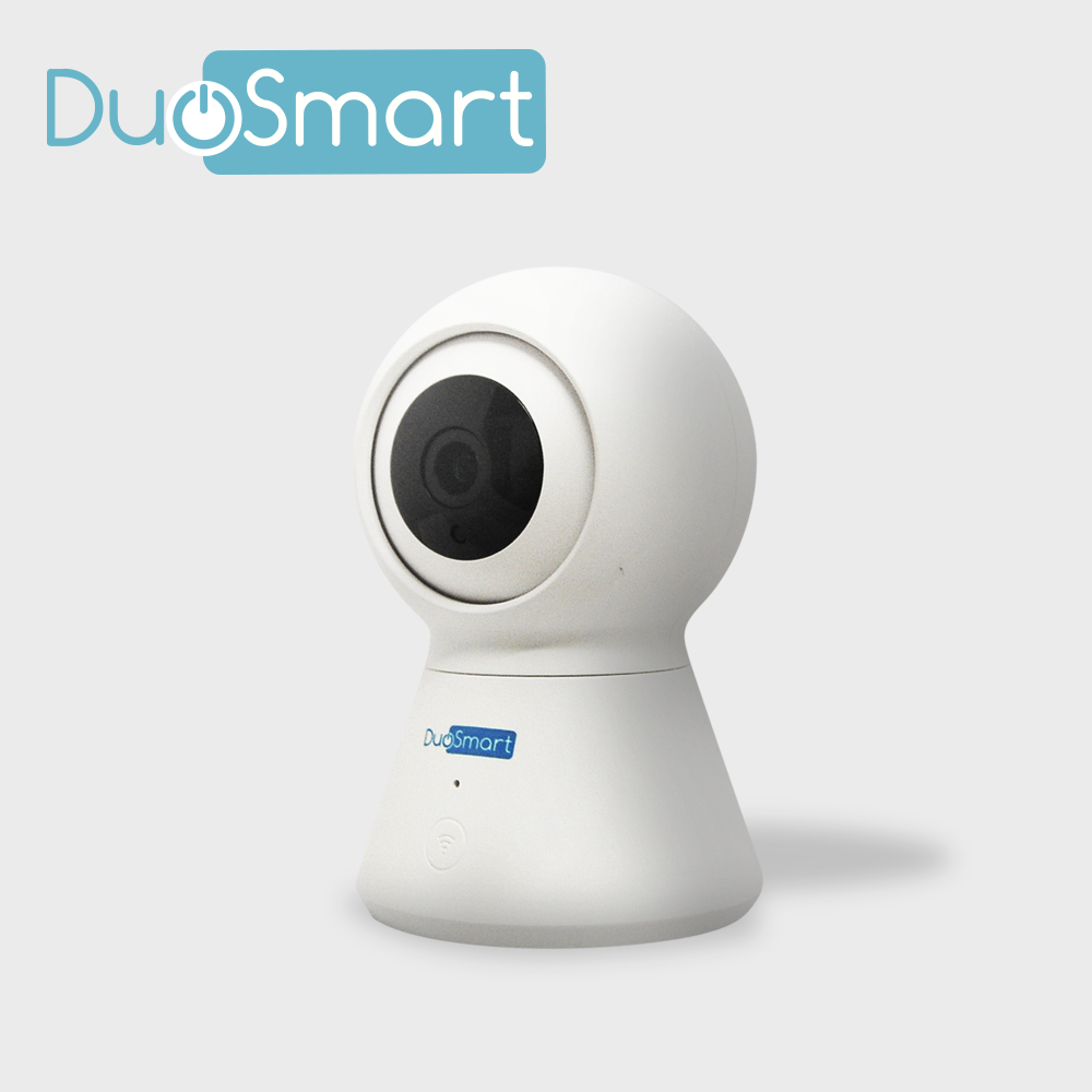 CAMARA INTELIGENTE CON MOVIMIENTO PT WIFI 2.4 GHZ DUOSMART E20 PARA INTERIOR FULL HD 1080P COMPATIBLE CON APP DUOSMART SOPORTA MICROSD DE HASTA 128 GB (NO INCLUIDA) CON AUDIO BIDIRECCIONAL