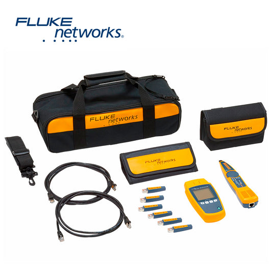 KIT PROFESIONAL VERIFICADOR DE RED MICROSCANNER POE FLUKE NETWORKS MS-POE-KIT PARA COMPROBACIÓN DE REDES DE VOZ  DATOS Y VIDEO DETECTA POE 802.3 AF  AT  BT Y UPOE CON PANTALLA LCD RETROILUMINADA