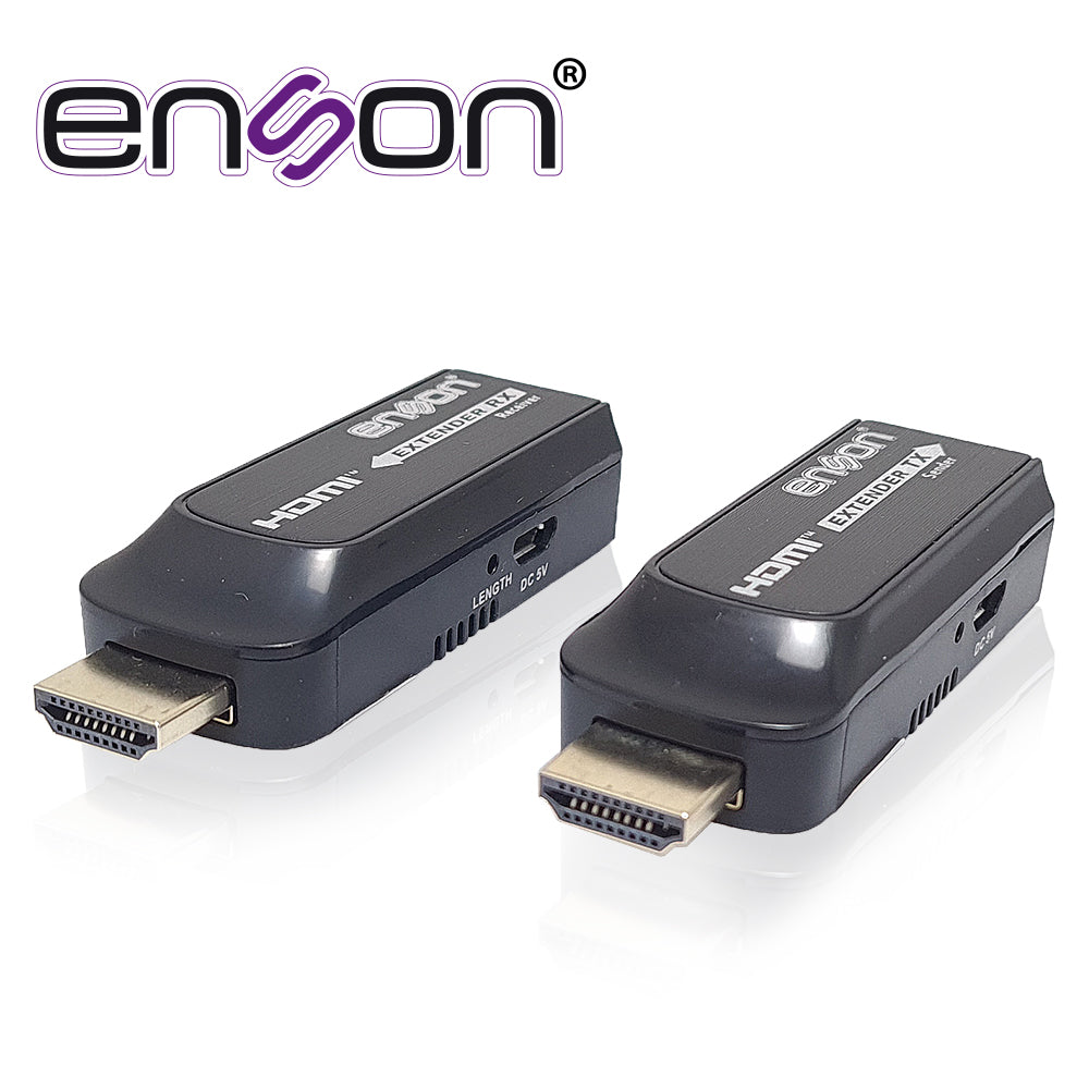 EXTENSOR HDMI ENSON ENS-HDMIE50 HASTA 50MTS DE TRANSMISION FULL HD 1080P@60HZ POR CABLE UTP CAT6/CAT6A/CAT7 DISEÑO MINIMALISTA