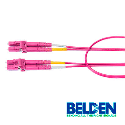 JUMPER DE FIBRA OPTICA MULTIMODO BELDEN FP4LDLD003M / INTERIOR / ERIKA VIOLETA / OM4 / LC DUPLEX - LC DUPLEX / 50/125 MICRAS / OFNR / 3 METROS