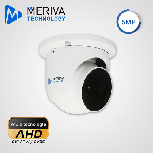 CÁMARA HD DOMO 5MP MERIVA TECHNOLOGY MSC-5303 AHD / TVI / CVI / LENTE 3.6MM / 30M IR / OSD / COC / METÁLICA / IP67 / 12VCD