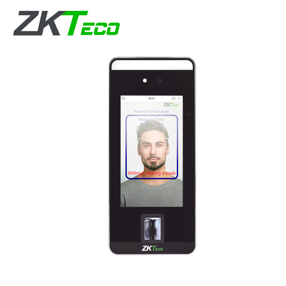 CONTROL DE ACCESO CON RECONOCIMIENTO FACIAL  PALMA  ID Y HUELLAS SPEEDFACE V5L [P] ZKTECO ACCESO AVANZADO Y ASISTENCIA BÁSICO PANTALLA 5 PULGADAS  COMPATIBLE CON SOPORTE KJZ-03 CAPACIDAD 6 000 ROSTROS  3 000 PALMAS 10 000 TARJETAS   6 000 HUELLAS 20