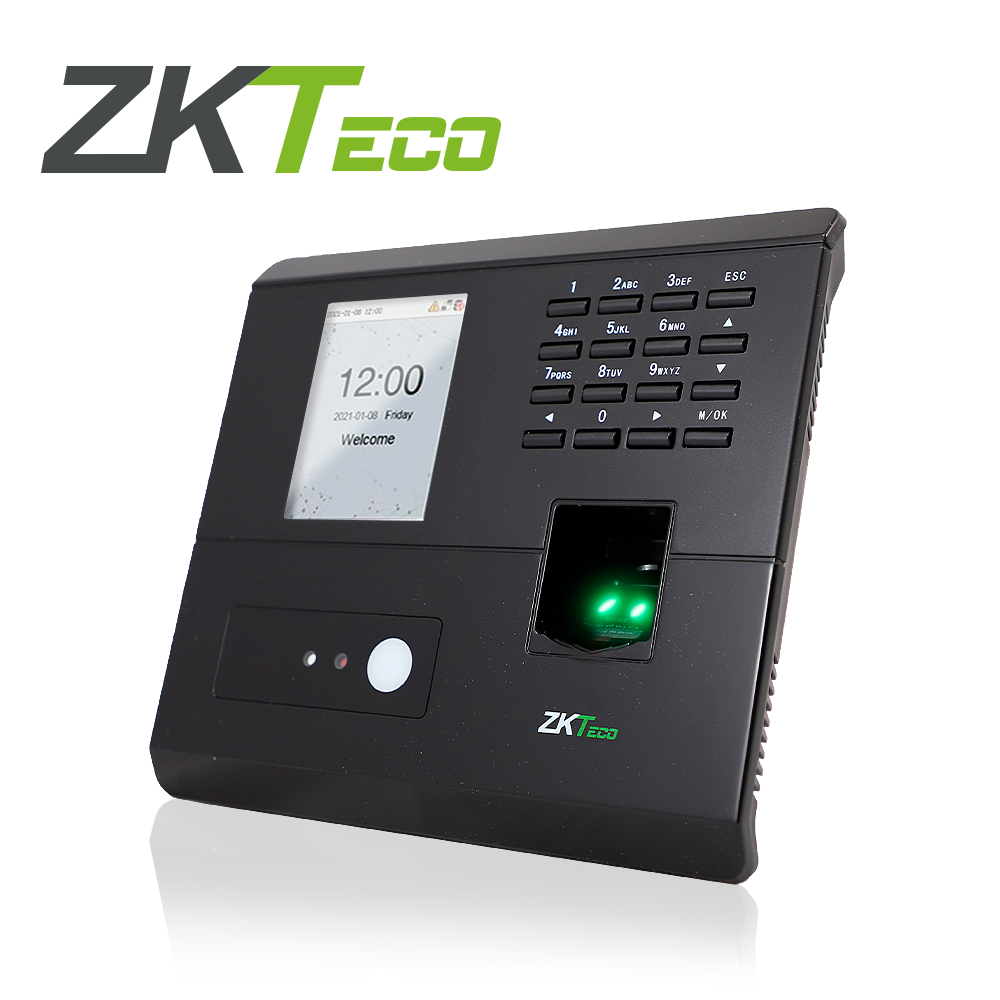 CONTROL DE ASISTENCIA Y ACCESO ZKTECO MB10-VL POR RECONOCIMIENTO FACIAL VISIBLE LIGHT ALMACENA HASTA 100 ROSTROS / 500 HUELLAS / 50 000 EVENTOS SALIDA DE RELEVADOR PARA CONTROLAR UNA PUERTA Y UN BOTON DE SALIDA COMPATIBLE CON CLOUDCLOCK / BIOTIME PR