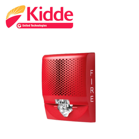 ALTAVOZ DE PARED / LUZ ESTROBOSCOPICA KIDDE G4SVRF  15-110cd  ROJO  ALTA FIDELIDAD 520HZ / SALIDA DE AUDIO DE 90dBA / COMPATIBLE CON PANEL DE AUDIO ANS25MDR2 / REQUIERE BASE DE MONTAJE GRSW-10 (NO INCLUIDA).