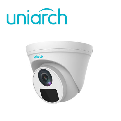 CAMARA IP DOMO UNIARCH TURRET IPC-T125-APF28 / 5MP / ULTRA265 / LENTE 2.8 MM / IP67 / DWDR / MICROFONO INTEGRADO / DIGITAL DEFOG / IR 30M / POE Y 12VCD