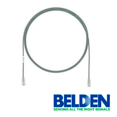 PATCH CORD DIAMETRO REDUCIDO UTP CAT6A BELDEN CAD1108010 / INTERIOR / GRIS / 4 PARES / 28 AWG / FORRO PVC / CMR / 10 PIES 3 METROS