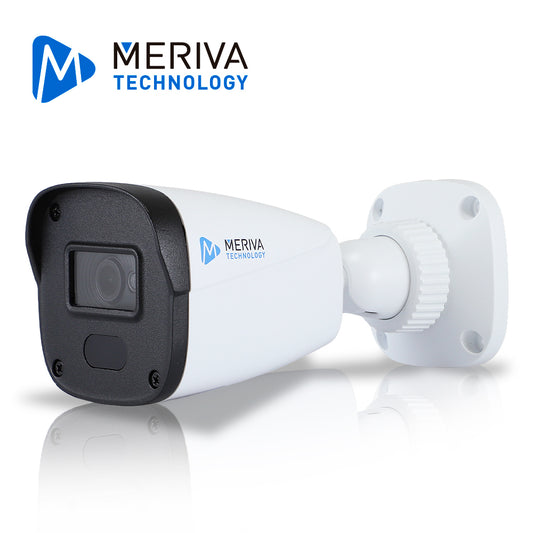 CAM IP BULLET MERIVA TECHNOLOGY MOB-201S3L / 2MP / 2.8MM / H.265 / 20M IR / MIA INTEGRADO / METAL-PLÁSTICA / IP67 / POE / 12VCD