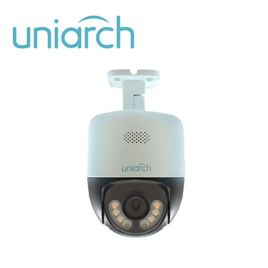 CAMARA IP PT UNIARCH  IPC-P213-AF40KC / 3MP / ULTRA 265 / LENTE 4 MM / IP66 / DWDR / MICROFONO EMBEBIDO / BOCINA EMBEBIDA / RANURA PARA MICRO SD 256 GB / IR 30M / POE AF /12VCD / ANALITICAS / INTERIOR EXTERIOR (INCLUYE BRAZO DE PARED)